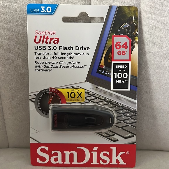 SanDisk 64GB USB 3.0 Flash Drive - Picture 1 of 3